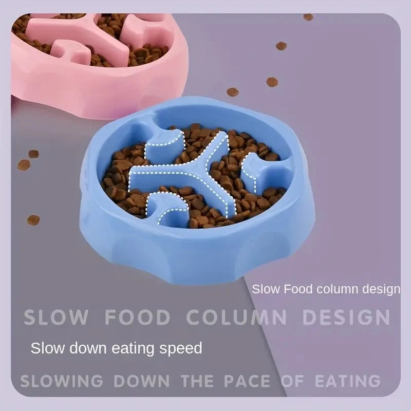 Slow Feeder  Bowl Anti-choking Plastic Dog and Cat Puzzle Food Bowl, For Anxiety Relief