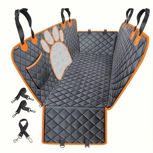 Dog Seat Cover, Hammock Heavy Duty Scratch Resistant Anti Slip Durable Soft Pet Rear Seat Cover for Cars,