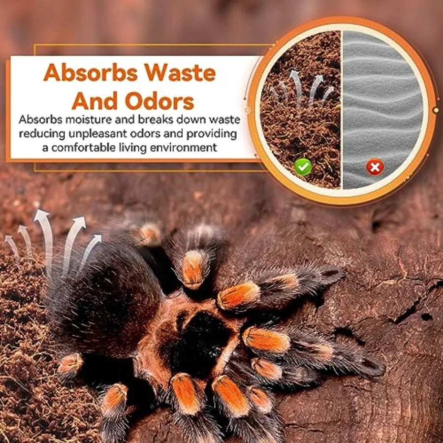 【Spot goods】4 Pack Compressed Coconut Fiber Substrate - 100% Organic Coconut Fiber Brick Bedding for Reptiles Natural Coco Husk