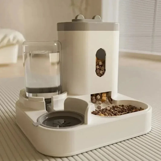 Automatic Feeder Dog/Cat Food Bowl With Water Fountain | Large Capacity | Food Storage Dispenser Container