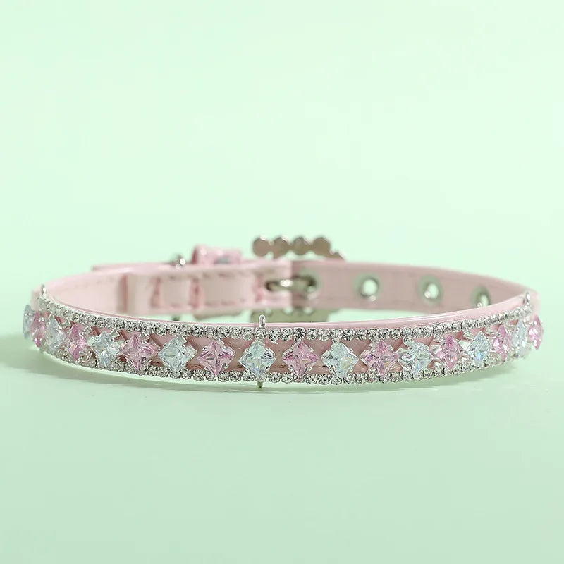 Luxury Cat Puppy Pearl Necklace Rhinestone Collar for Cats Small and Dogs