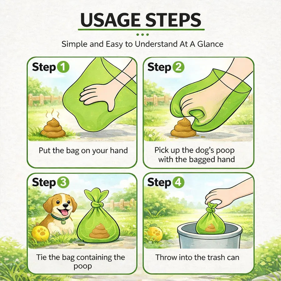 10 Pcs Extra Large Thick Dog Poop Bags 12.6x8.6 Inch, Leak Proof Unscented Dog Waste Bags for Pooper Scooper