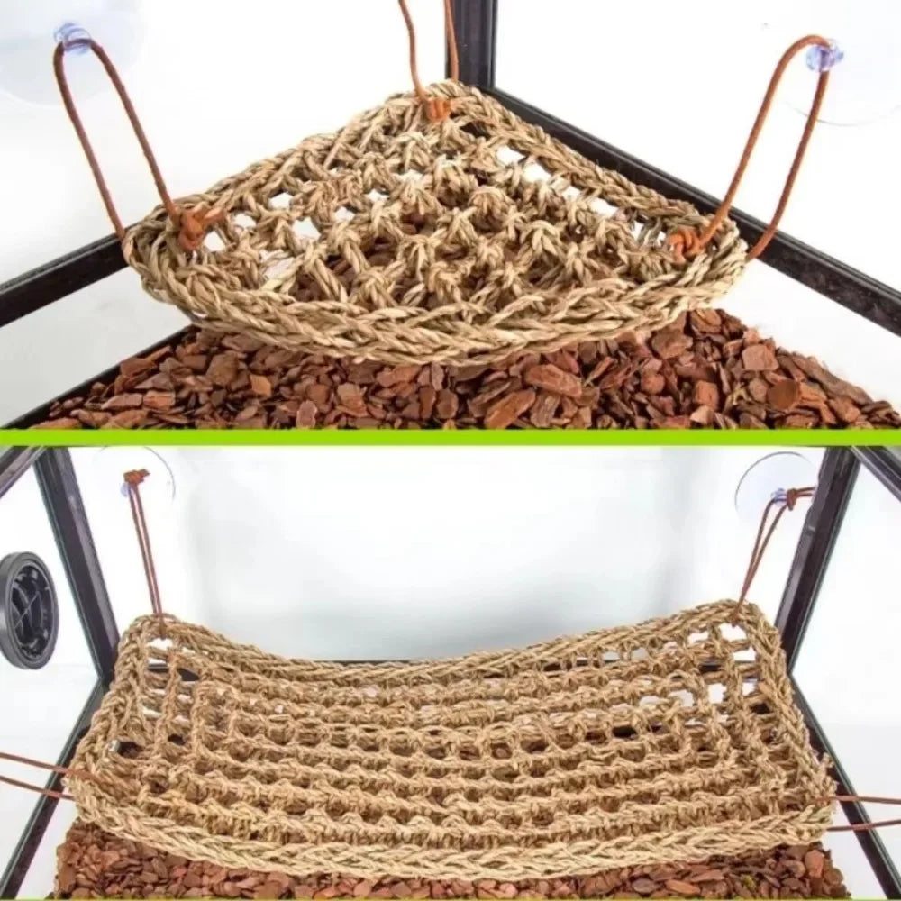 Bearded Dragon Hammock, Reptile Lounger for Chameleon Lizards, Gecko, Snakes, Iguana, Reptiles  Pet Bed Swing