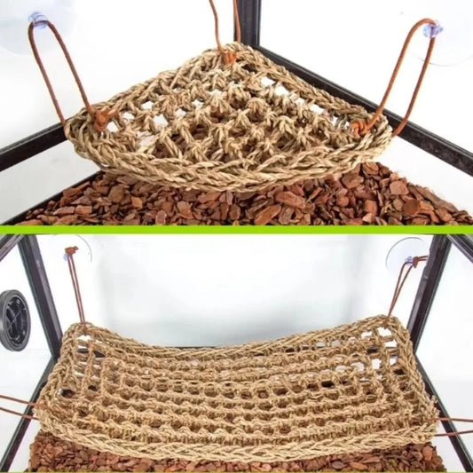 Bearded Dragon Hammock, Reptile Lounger for Chameleon Lizards, Gecko, Snakes, Iguana, Reptiles  Pet Bed Swing