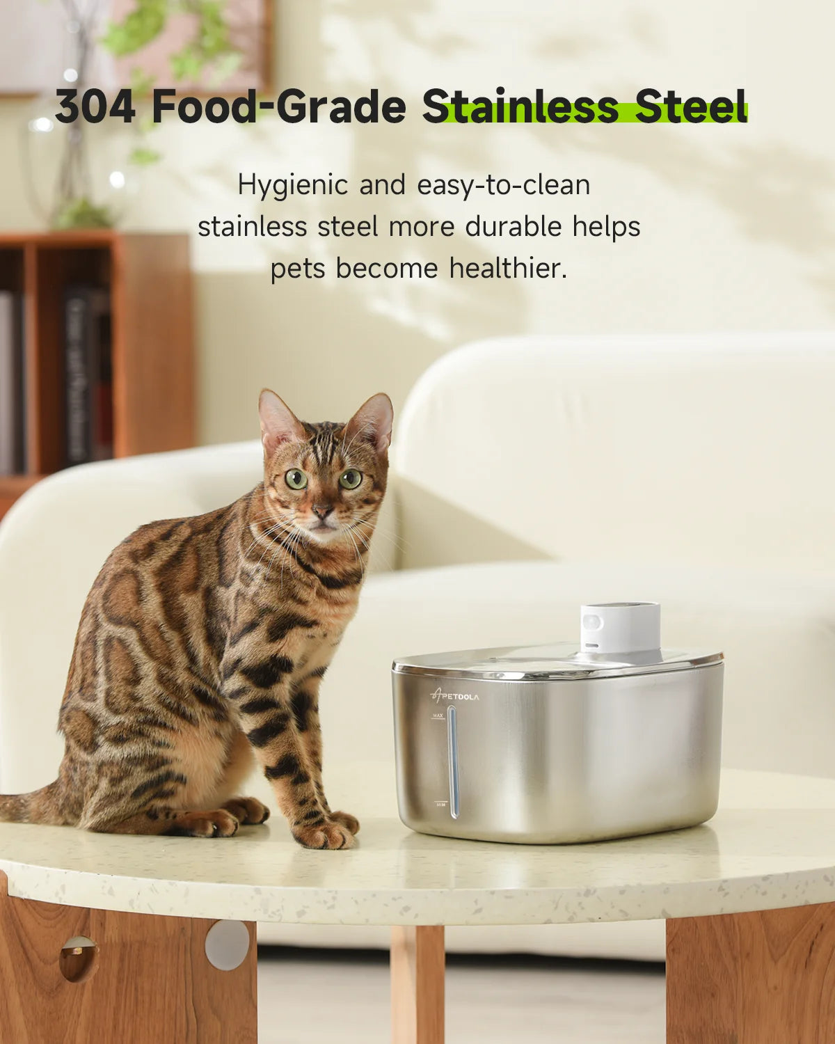 APETDOLA 4L Wireless Cat Water Fountain Auto Sensor Drinking Fountain For Cats/Dog | Water Dispenser