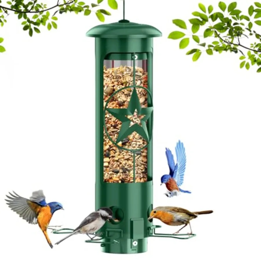 【Spot goods】Squirrel Proof Bird Feeders for Outdoors Hanging Metal | Squirrel Proof Bird Feeder with Gravity Protection 3LB Large