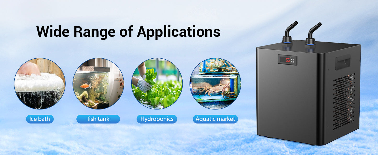 Water Chiller for Aquarium | Energy Efficient for Axolotl, Coral, Jellyfish, Freshwater